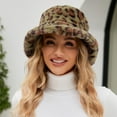thumbnail image 2 of Breezora Women's Zebra Print Bucket Hat Winter Warm Fluffy Fisherman Cap for Fashion Outdoor Use, 2 of 9