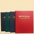 thumbnail image 3 of Leather Loose-leaf Album Currency Coins Leather Loose-leaf Postage Collection Book Photo Protection Books Blank Paper Money Albums for 9 Holes 35 Sheets Red, 3 of 8