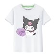thumbnail image 1 of Sanrioed-Camiseta de manga corta de algodón puro para padres e hijos, traje de pareja de Hello Kitty Kuromi, Color de alta calidad, regalo Kawaii, 1 of 4