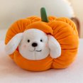 thumbnail image 7 of 2PCS Halloween Pumpkin Dog Stuffed Animal, 9.84 in Pumpkin House And Dog Plush Toys Set, Halloween Indoor Decoration for Sofa Bedroom, Trick Or Treat Halloween Party Gift (White), 7 of 7