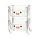 thumbnail image 3 of Carrito de almacenamiento con ruedas de varios niveles para dormitorio, oficina forma de u 2 capas, 3 of 9
