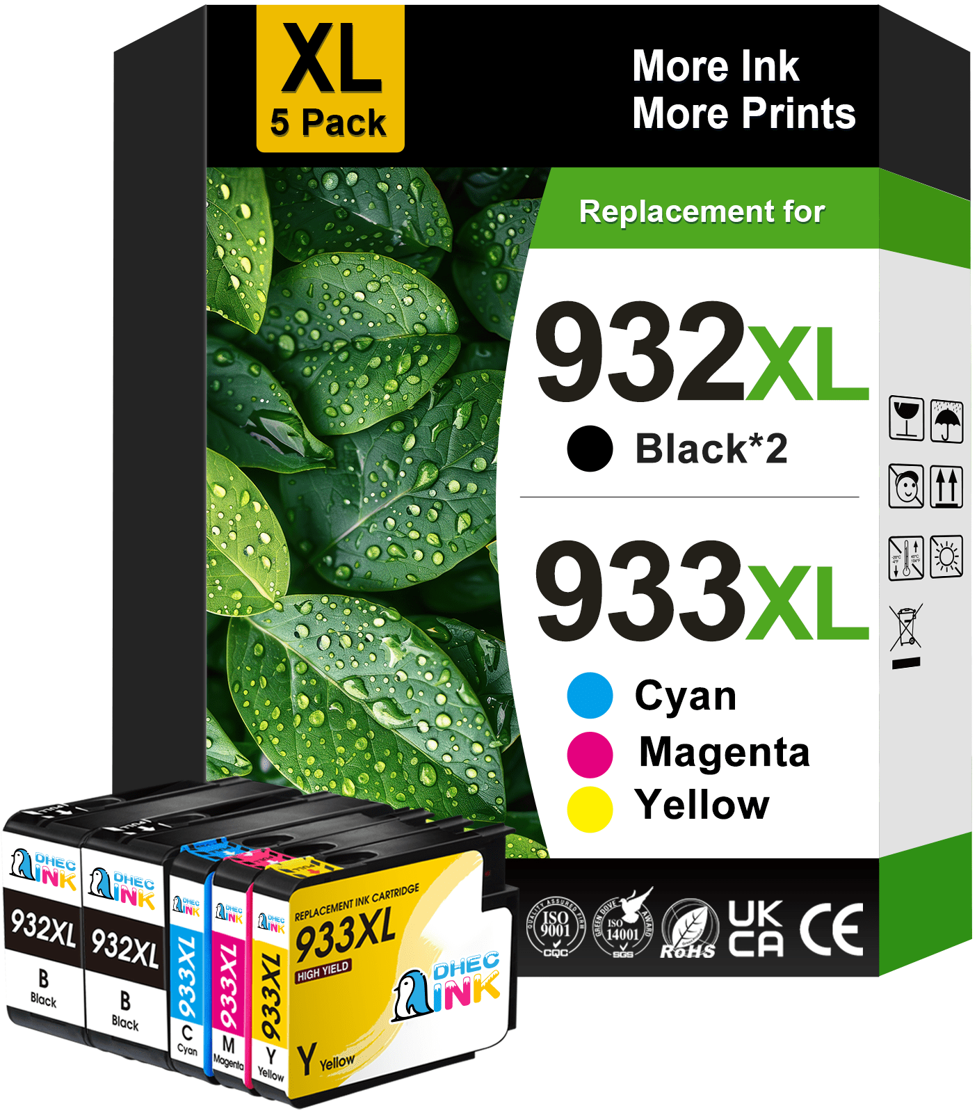 BUNTONER 932XL 933XL Ink Cartridges for HP Officejet 6100-7612