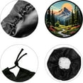 thumbnail image 3 of Mountain Tire Cover Forest River Spare Tire Cover Polyester Soft Weatherproof Natural Sunset Wheel Tyre Protector with Contraction Strap, 3 of 9