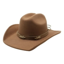Womens Cowboy Hats Leather Hat for Men Khaki Hat Country Outfits for Men One Size