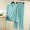 Mint Green, variant on Women's V-Neck Loungewear Two Piece Set Loose Long Sleeve Top and Straight Leg Full Length Pants Soft Breathable Casual Pajama Set Purple