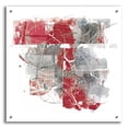 thumbnail image 1 of Epic Art 'Moving In And Out Of Traffic II Red Grey' by Mike Schick, Acrylic Glass Wall Art, 24"x24", 1 of 8