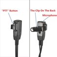 thumbnail image 3 of 2X Kit de Auriculares con Auricular de un Solo Cable MIC PTT Mic D en Forma de 2 Pines Radio Auricular Walkie Talkie Gancho para la Oreja, 3 of 5