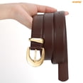 thumbnail image 5 of WHIPPY Women Leather Belt for Jeans Dresses Ladies Belts Black Belt with Gold Buckle, 5 of 7
