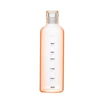Slim Water Bottle 25oz Lightweight & Shatterproof Fits Backpack & Cupholder for Travel, Sports, School, Gym - Clear water bottle with measurements - Dishwasher Safe