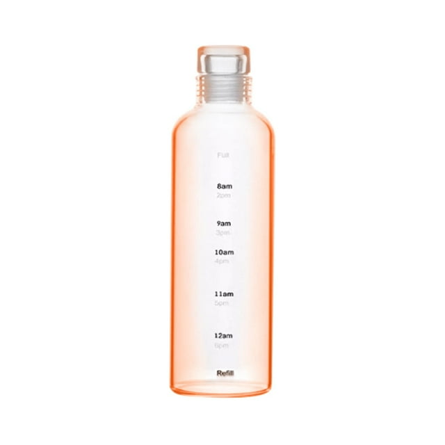SDNall Plastic Cups with Lids, Clear Plastic Cups, Plastic Measuring Cup, Clear Plastic Cups with Lids, Unisex Timed Measuring Cup Transparent Plastic Car Cup Leakproof Concise Water Cup