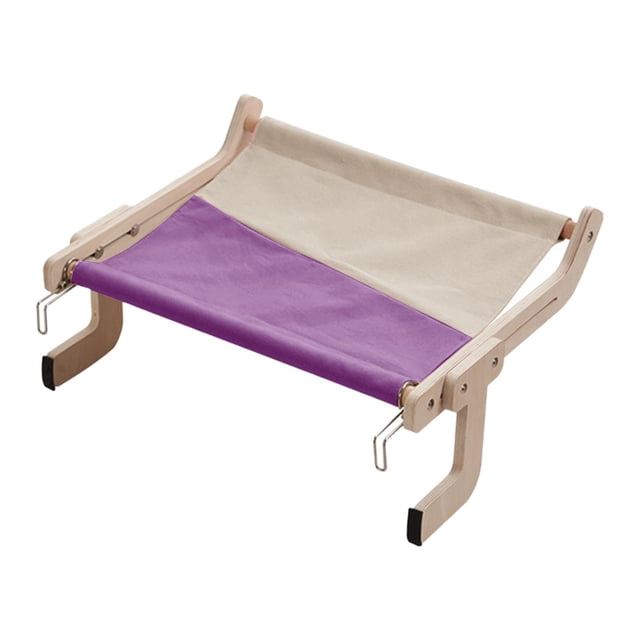 Percha para ventana de gato, ventana para balcón, hamaca para gato, colgante estable y duradero, estante de asiento resistente , accesorios Gris Púrpura Sunnimix Percha para ventana de gato