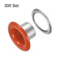 thumbnail image 3 of Uxcell 300set Grommets Kit Metal Eyelets 5mm 1/5" Hole Tiny Grommet for Shoes Clothes Belt Tag DIY Project, Orange, 3 of 6