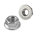 thumbnail image 1 of M5 Écrous à Bride Dentelée, Acier Inoxydable 18-8 (304), Finition Vive, 50 Pcs, 1 of 4
