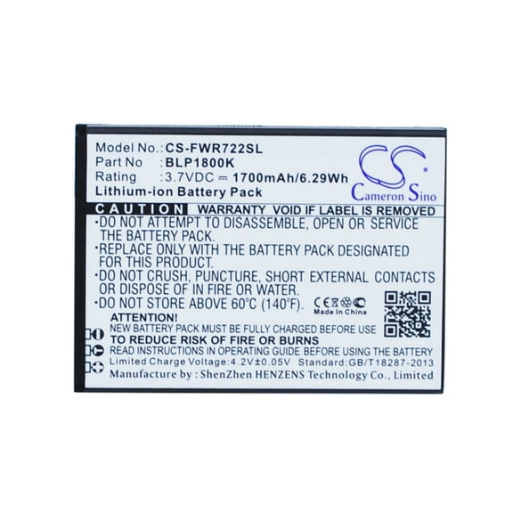 Replacement Battery For Franklin Wireless 3.7v 1700mAh / 6.29Wh Hotspot Battery