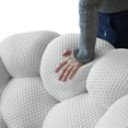 thumbnail image 4 of Sodrens 79.53" Bubble Couch,Modern Oversize Lazy Floor Sofa,Curved Football Sofa for Living Room,Office,Apartment,No-Assembly,Light Grey, 4 of 10