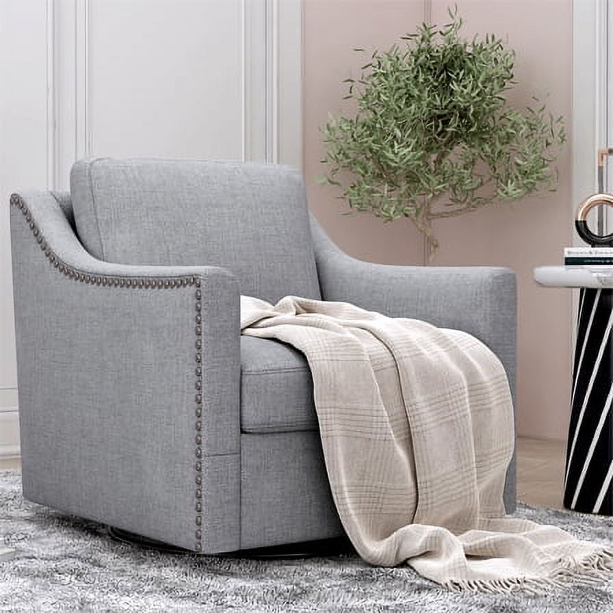 Aukfa 31.1"W Modern Swivel Accent Chair Armchair Reading Chair Single Sofa for Living Room, Gray