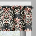 thumbnail image 3 of Ambesonne Damask Valance Pack of 2, Classical Venetian Motif, 54"X12", Black Cream Red, 3 of 5