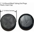 thumbnail image 2 of 1.25" (1 1/4 in.) Black Plastic Plug Tube End Cap for Metal Tubing Fence, Glide Insert for Pipe Post, Chairs and Furniture 8PC, 2 of 3