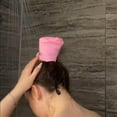 thumbnail image 2 of Perruque Imperméable pour Cheveux Longs pour Femmes, Bonnet de Douche Réutilisable, Adapté aux Tresses et Queues de Cheval, Bonnet de Douche Ajustable, Adapté pour Piscine, Voyage, Douche, gym, Plage et Autres Occasions, 2 of 6