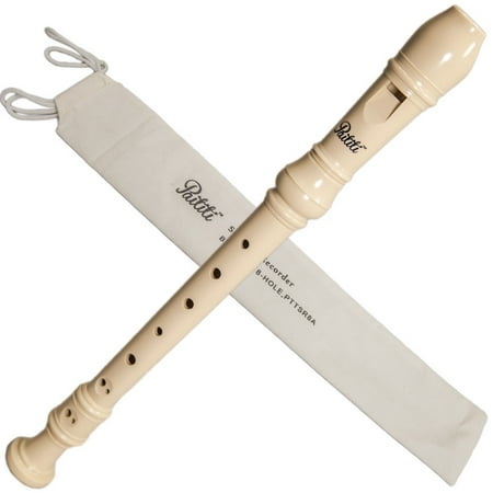 Paititi Soprano Recorder 8-Hole With Cleaning Rod + Carrying Bag, Key of