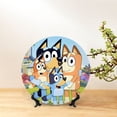 thumbnail image 3 of Lsque Bluey Pattern Ceramic Decorative Plate Decorative Plates with Display Stand Personalized Porcelain Plate Ceramic Ornaments for Wall Hanging Decoration-6in, 3 of 6