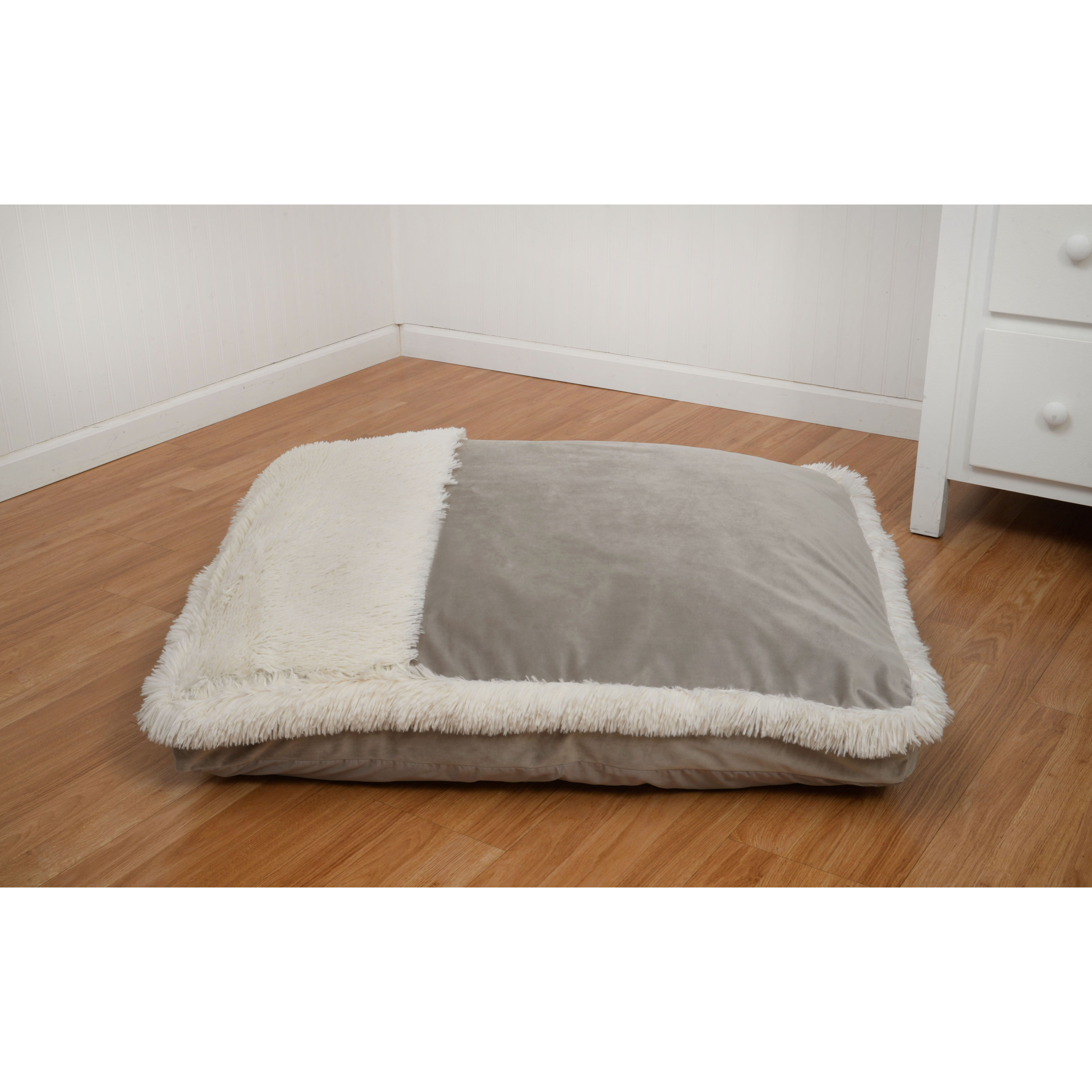 Precious Tails Plush Velvet Fur Pillow Pet Bed