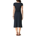 thumbnail image 3 of INSPIRE CHIC Women's Cap Sleeve Casual Classic Summer Midi Polka Dot Dresses XS Dark Blue, 3 of 6