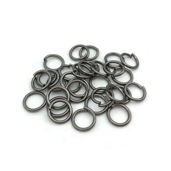 U8MO 200pcs DIY Open Single Loops Jump Rings Split Ring for jewelry making Connectors-Black-4mm - 200pcs