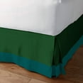 thumbnail image 2 of D.N.G. BEDDINGS 1 Piece Split Corner Two Tone Tailored Bed Skirt, Olympic Queen Size 6 Inch Deep Pocket, 800 Thread Count, 100% Egyptian Cotton, Solid Green/Teal Color., 2 of 3