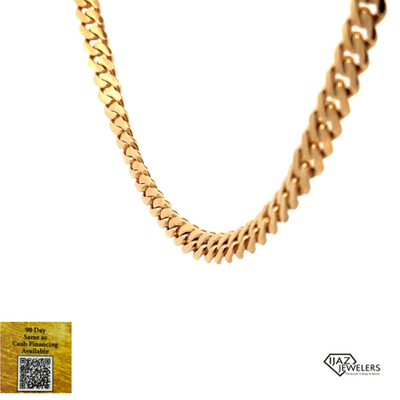 10K Gold Solid 22" 6MM Miami Cuban Chain