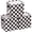 Black Checkerboard-S/11 x 11 x 11"/3-Pack, variant on Square Cubic Storage Bins Black Checkerboard S/11 x 11 x 11"/3-Pack