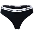thumbnail image 2 of ellesse tangas señora, pack de 6 - HILLAR, ropa interior, algodón elástico, logo en cintura Negro M (Medium), 2 of 3