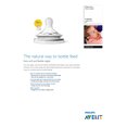 thumbnail image 2 of Philips Avent Natural Baby Bottle Newborn Nipple, 0M+, 4pk, SCF651/43, 2 of 3