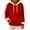 Red, variant on UQJfacai Christmas Hoodies for Women Faux Fur Trim Hooded Sweatshirts Santa Claus Xmas Holiday Long Sleeve Fleece Pullover Sweaters