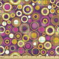 thumbnail image 2 of Ambesonne Geometric Fabric by the Yard Upholstery, Vintage Circles Round, 1 Yard, Multicolor, 2 of 5