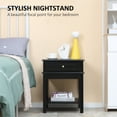 thumbnail image 4 of HOMCOM Nightstand, Accent End Side Table with Drawer and Storage Shelf, 4 of 10
