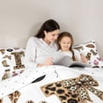 thumbnail image 5 of Feelyou Initial L Letter Twin Comforter Sets, Fashion Girl White Brown Bedding Set, 2pcs, 5 of 8
