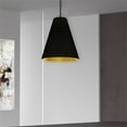 thumbnail image 2 of Dainolite Anaya Medium 1-Light 100W Fabric Pendant in Matte Black/Gold, 2 of 2