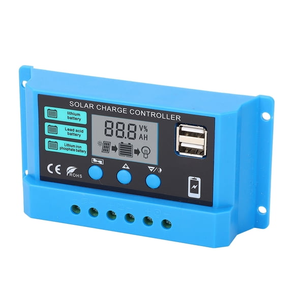 Controlador Solar Fotovoltaico, Controlador De Carga Solar 12 V 24 V Resistente A La Temperatura Adaptable Para Cargador Solar