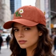 thumbnail image 4 of MEICHEN Floral Embroidered Baseball Cap for Women Fashion Daisy Printed Trucker Hat Cozy Mother's Day Gifts, 4 of 5