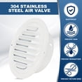 thumbnail image 3 of Uxcell Round Air Vents Cover 304 Stainless Steel Louver Grille, for Ceiling Mount White 6 Inch, 3 of 6