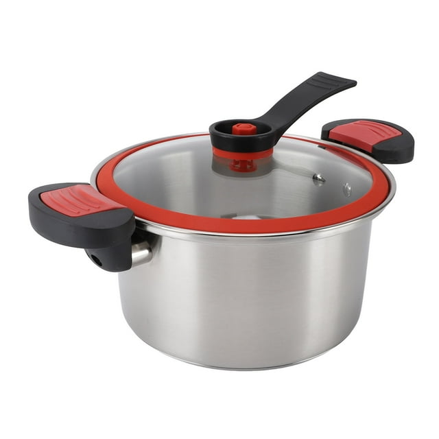 Olla A Presión De Acero Inoxidable, Olla A Presión, Olla A Presión Espesada Con Válvula De Liberación, Olla Para Enlatar, Estufa, Cocción Rápida, Compatible Con Cocina De