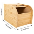 thumbnail image 3 of Wooden Rice Storage Box, Dry Storage Container Bamboo Rice Container, with Sliding Lid and Measuring Cup,for Flour, Grains, Nuts, Beans (M-22LBS), 3 of 13