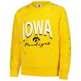 thumbnail image 2 of Girls Youth Wes & Willy  Gold Iowa Hawkeyes Shimmer Star Reverse Sweatshirt, 2 of 3