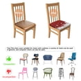 thumbnail image 5 of Red Christmas Snowflake Seat Covers for Dining Room Chairs Set Of 4,Stretch Printed Washable Chair Seat Cover with Elastic Ties and Button,Removable Waterproof Couch Cushion Covers, 5 of 6