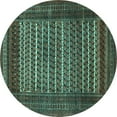 thumbnail image 1 of Ahgly Company Indoor Round Persian Turquoise Blue Traditional Area Rugs, 7' Round, 1 of 4