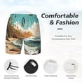 thumbnail image 3 of Balery Coastal Palm Beach Bañador para hombre, shorts de playa de secado rápido con entrepierna y forro de compresión-XX-Large, 3 of 6