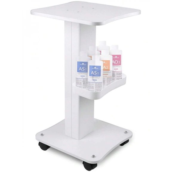 Esthetician Trolley Cart With Wheels, Aluminum Salon Spa Beauty Machine Trolley Stand, 3 Tier Beauty Rolling Cart Esthetician Machine Mobile Cart For Beauty Instrument Storage