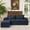 Blue, variant on 83" Modular Sectional Sofa, Boneless L-Shape Comfy Cloud Couch with Ottoman, 3-Seater Deep Seat Convertible Modular Sofa with Pocket Springs, Throw Pillows for Living Room, No Assembly Required