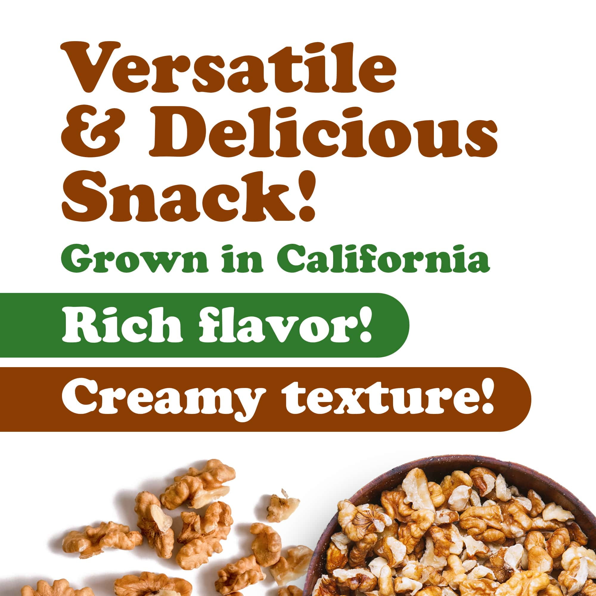 Organic Walnut Pieces, 1 Pound – California Chandler Variety. Medium Size. Non-GMO. Rich in Omega-3, Antioxidants, Fiber. Great for Snacking, Baking and Salads. Keto, Vegan, Fresh, Raw, Kosher, Bulk